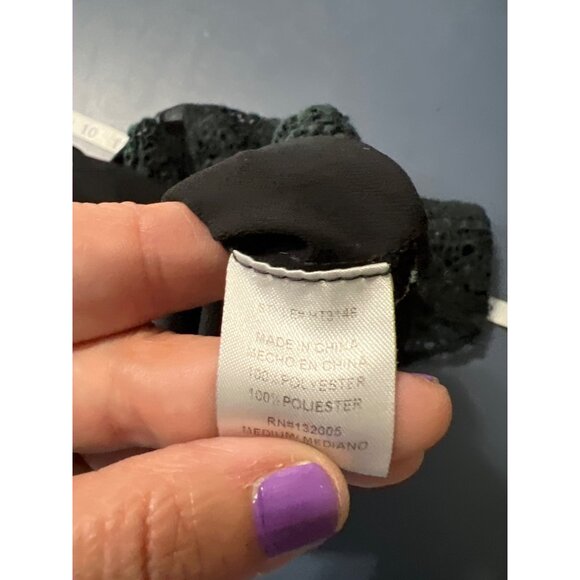 Black Sheer Sleeveless Top With Lace Detailing M Dark Romance Wimsigoth - Picture 3 of 10